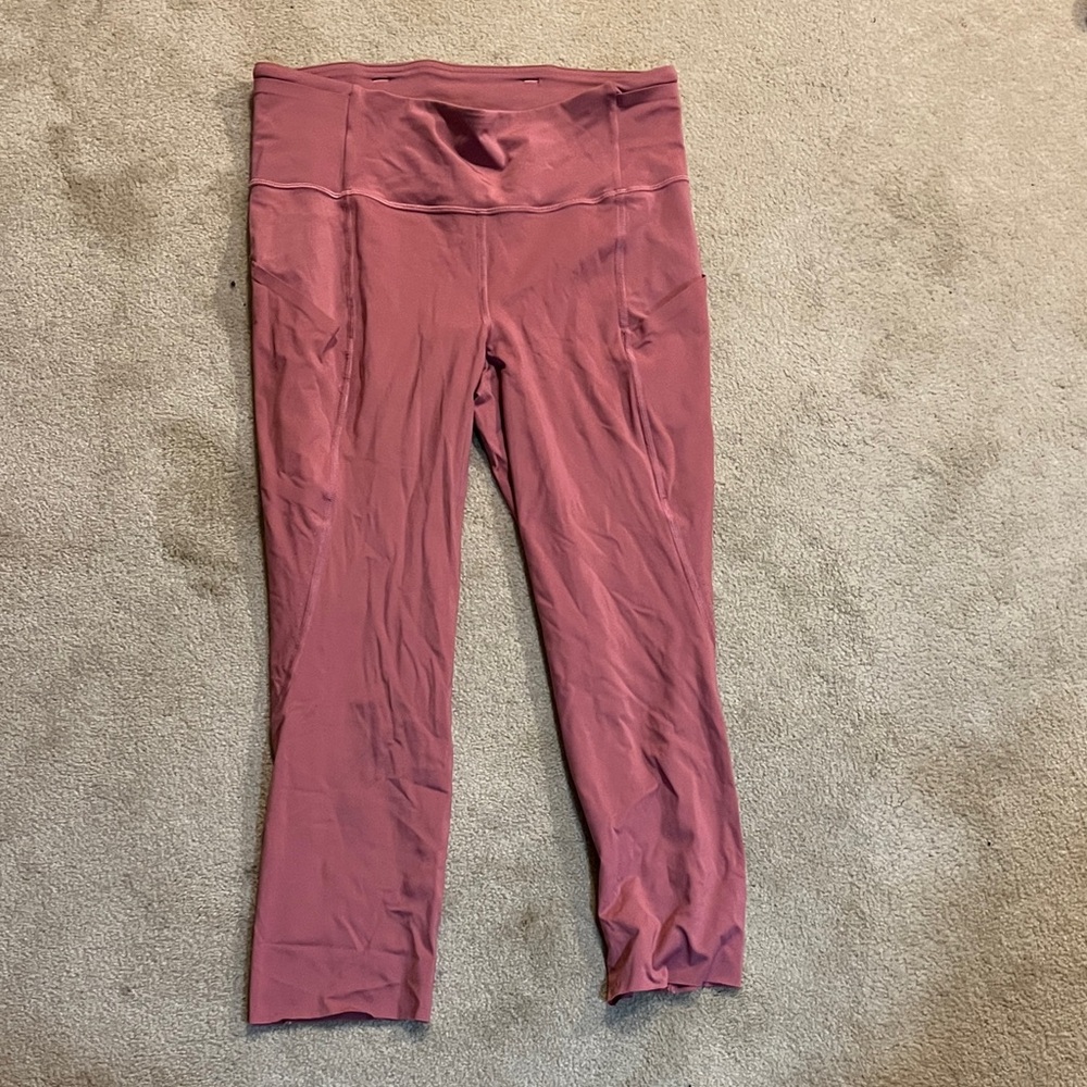 Pink High-Waisted Leggings 8 lululemon 3/4